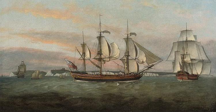 Francis Holman The three-masted merchantman oil painting image